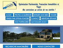 Tablet Screenshot of optivia-foncier.com